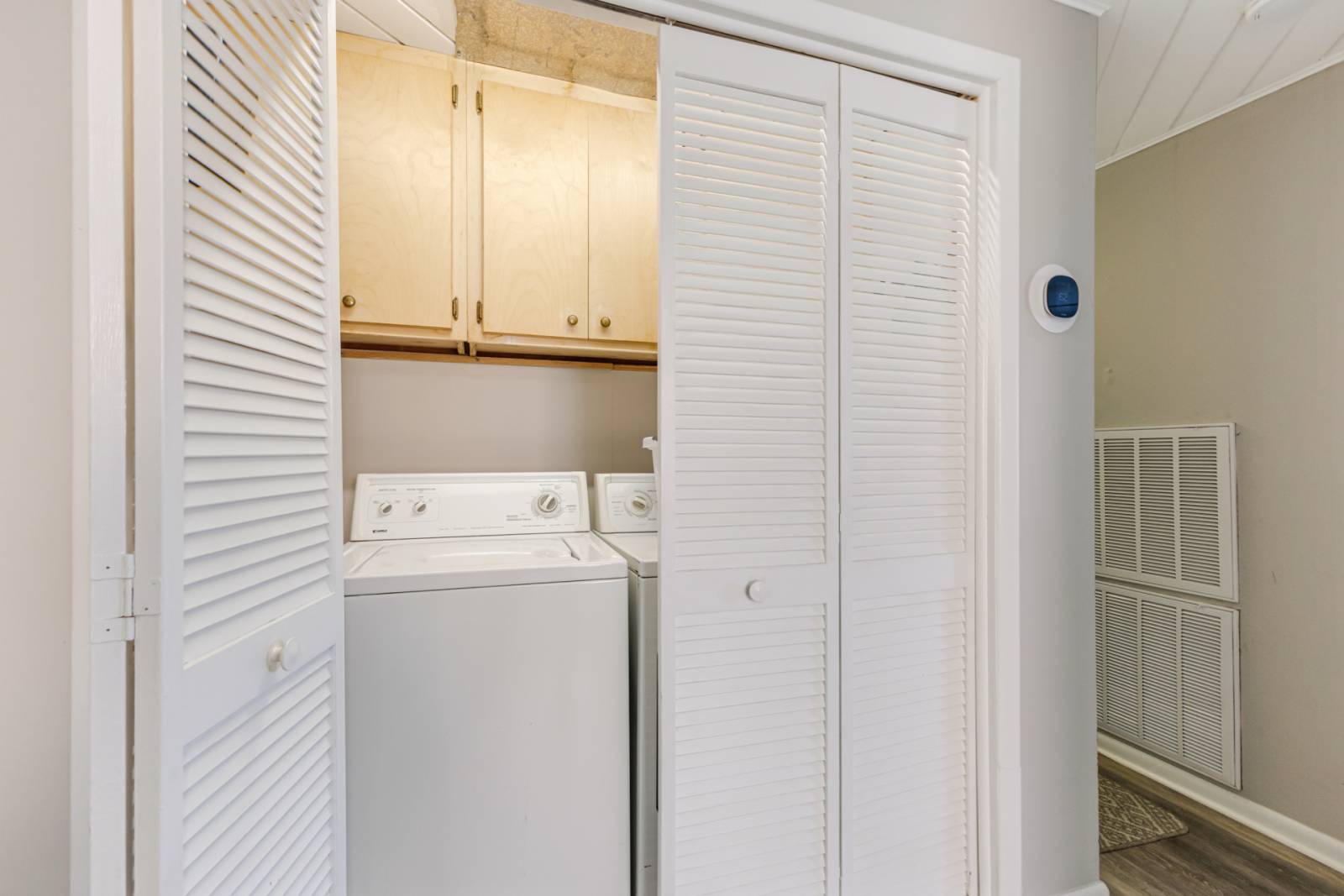 Laundry room with washer and dryer