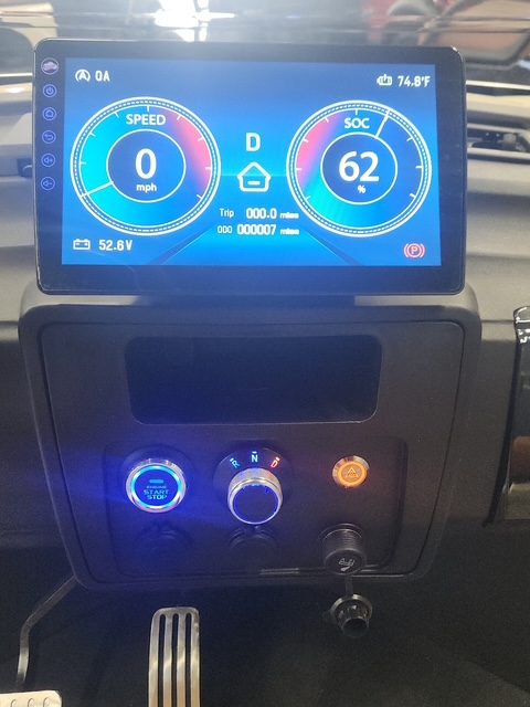 Full digital dash display
